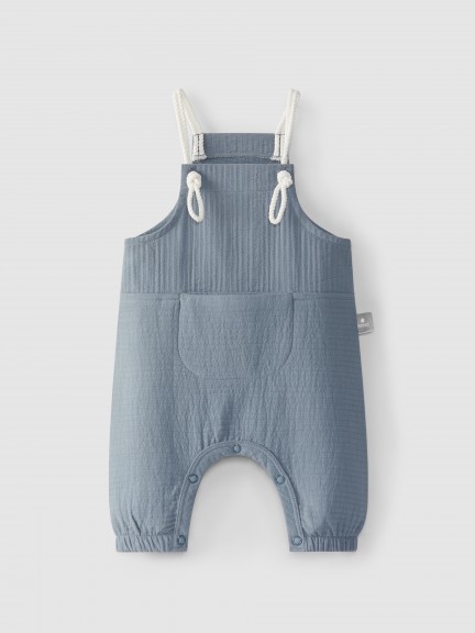 Plain dungarees with pocket