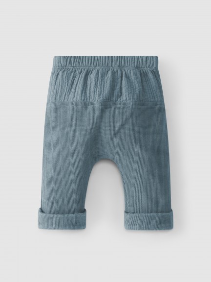 Pantalón pull-up punto waffle Pantalón pull-up punto waffle