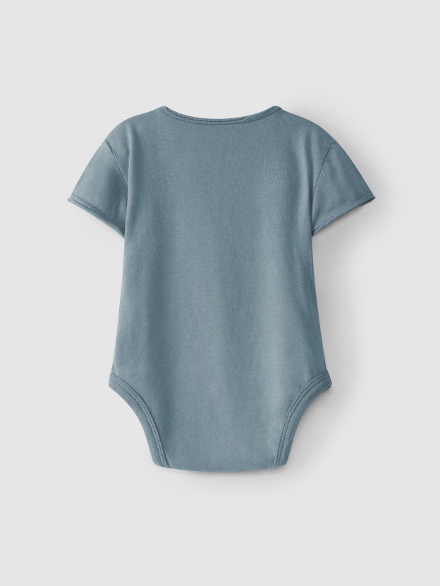 Plain bodysuit with pocket