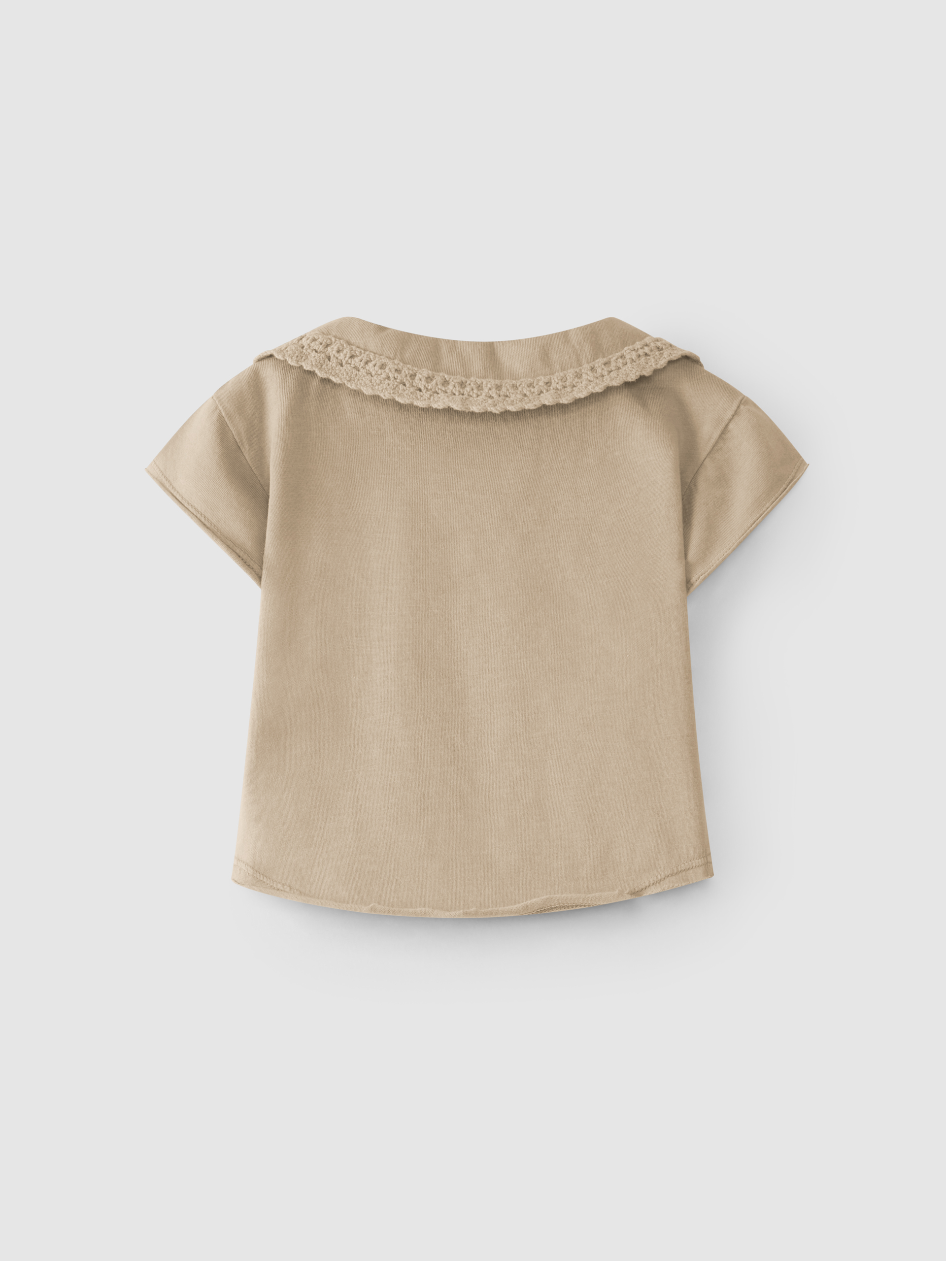 Polo gola renda de croché