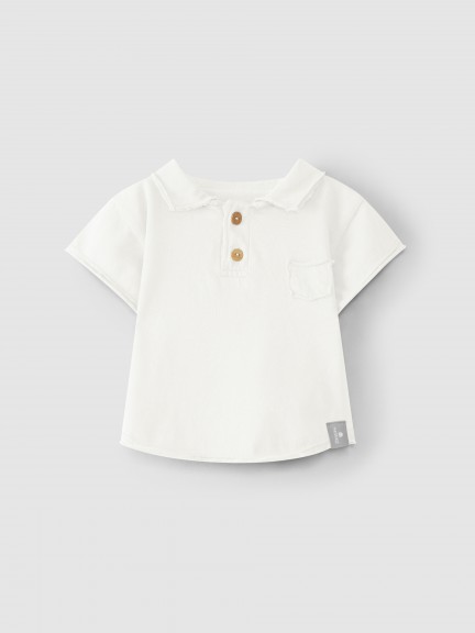 Plain polo shirt with pocket