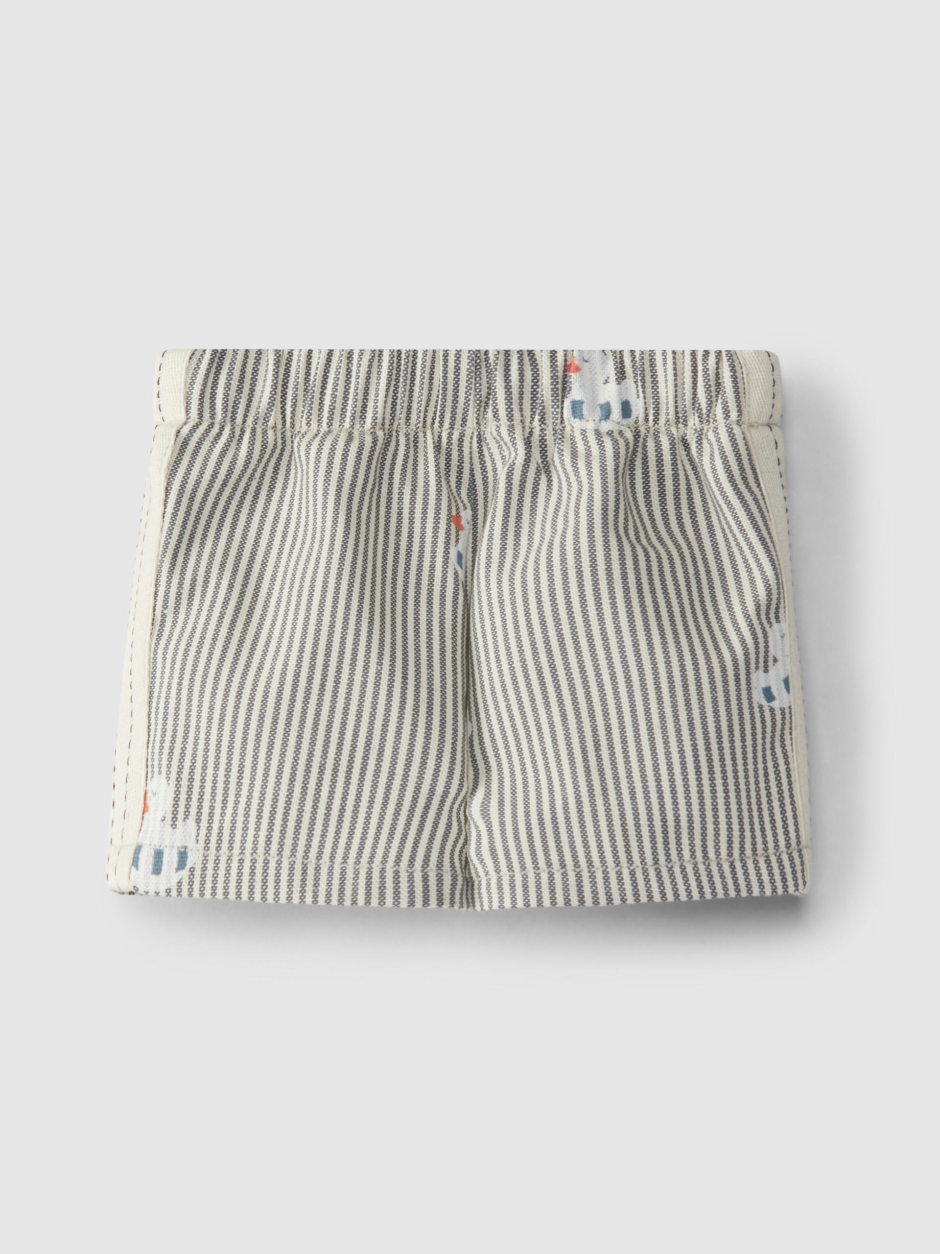 Pantalón corto pull-up en denim de lona con patito