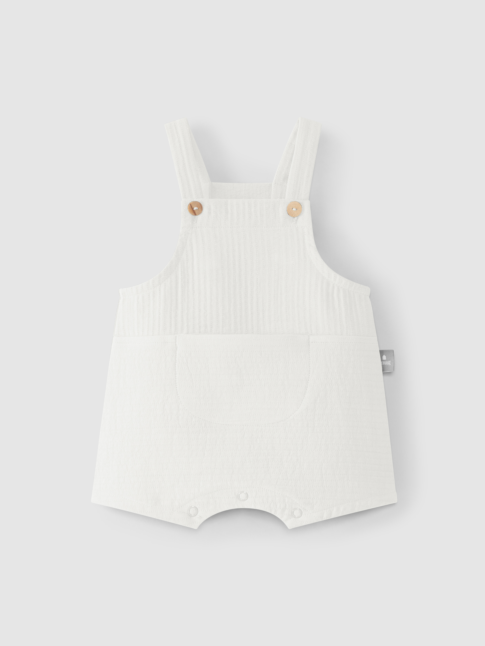 Plain dungaree shorts with pocket
