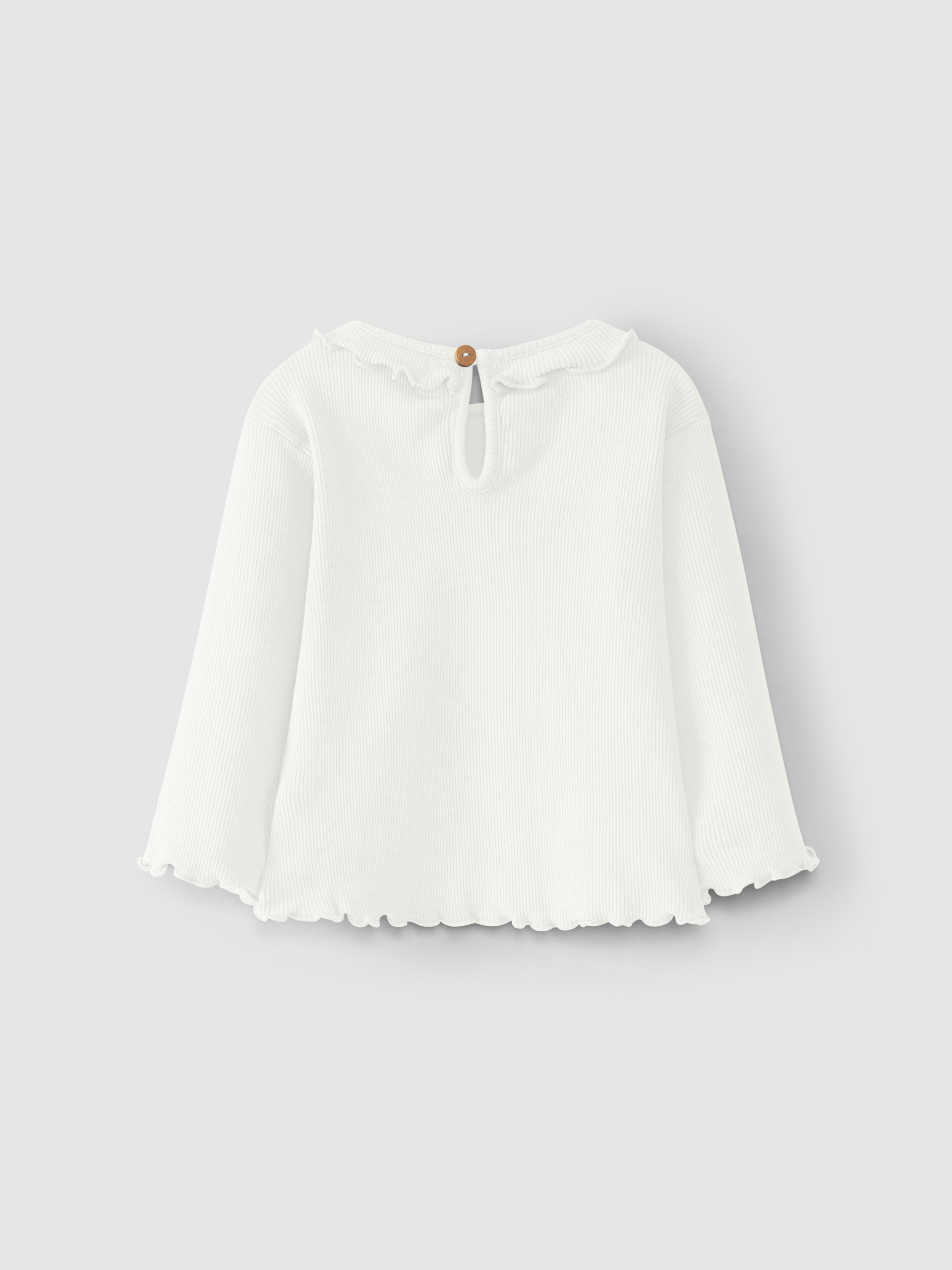 Ribbed jersey longsleeve with ruffle