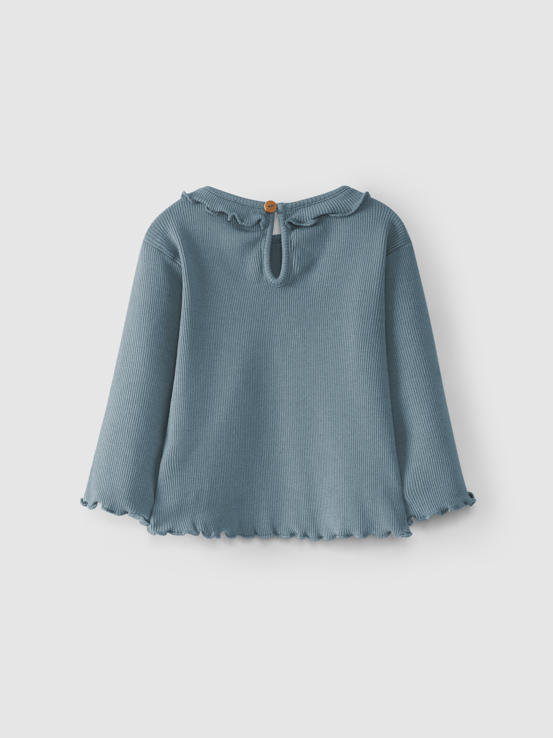 Ribbed jersey longsleeve with ruffle