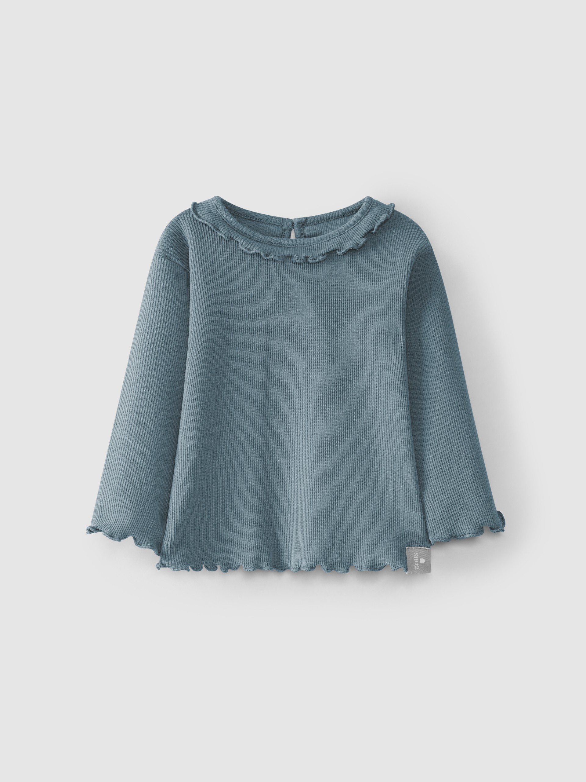 Ribbed jersey longsleeve with ruffle