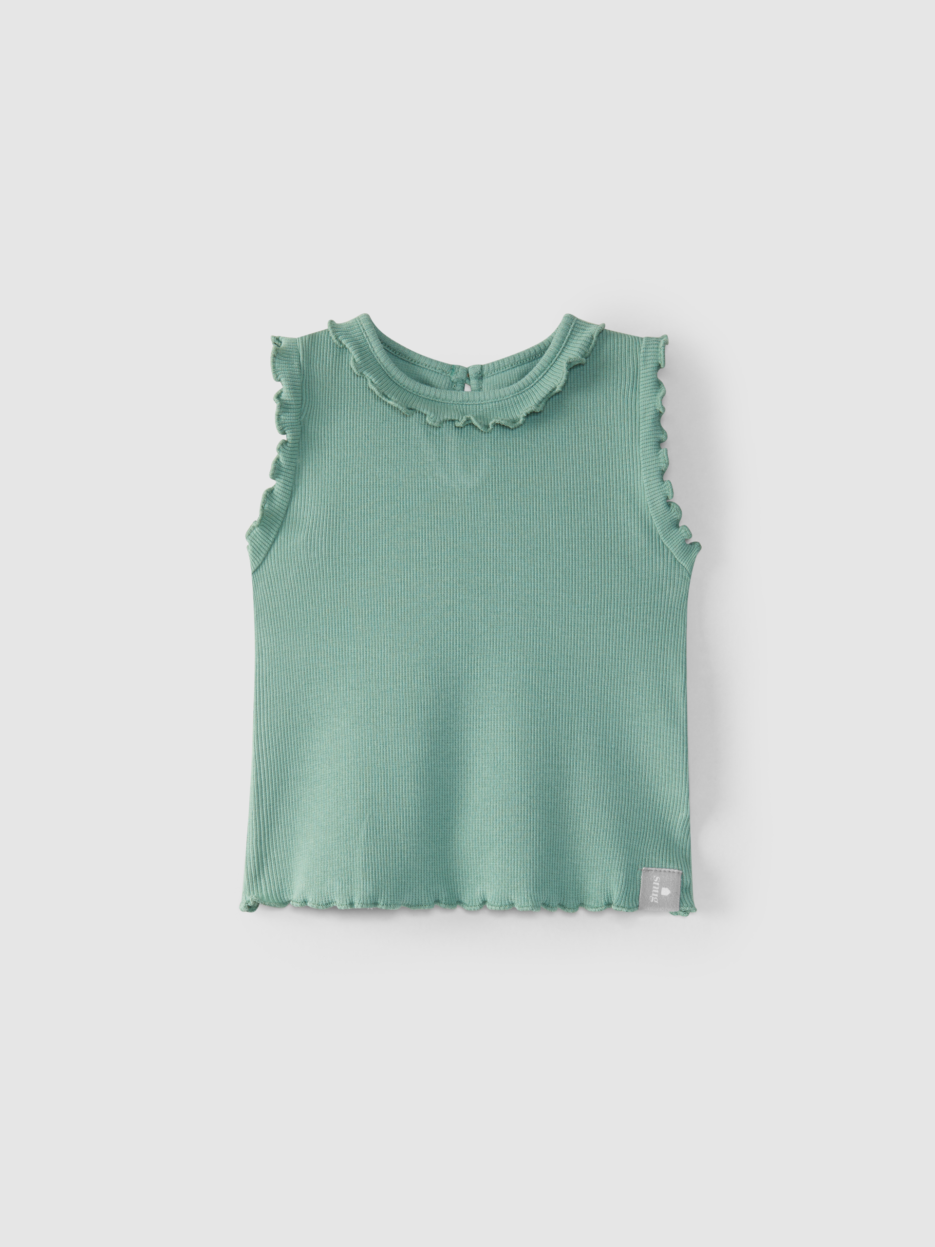 Singlet malha canelada com folho