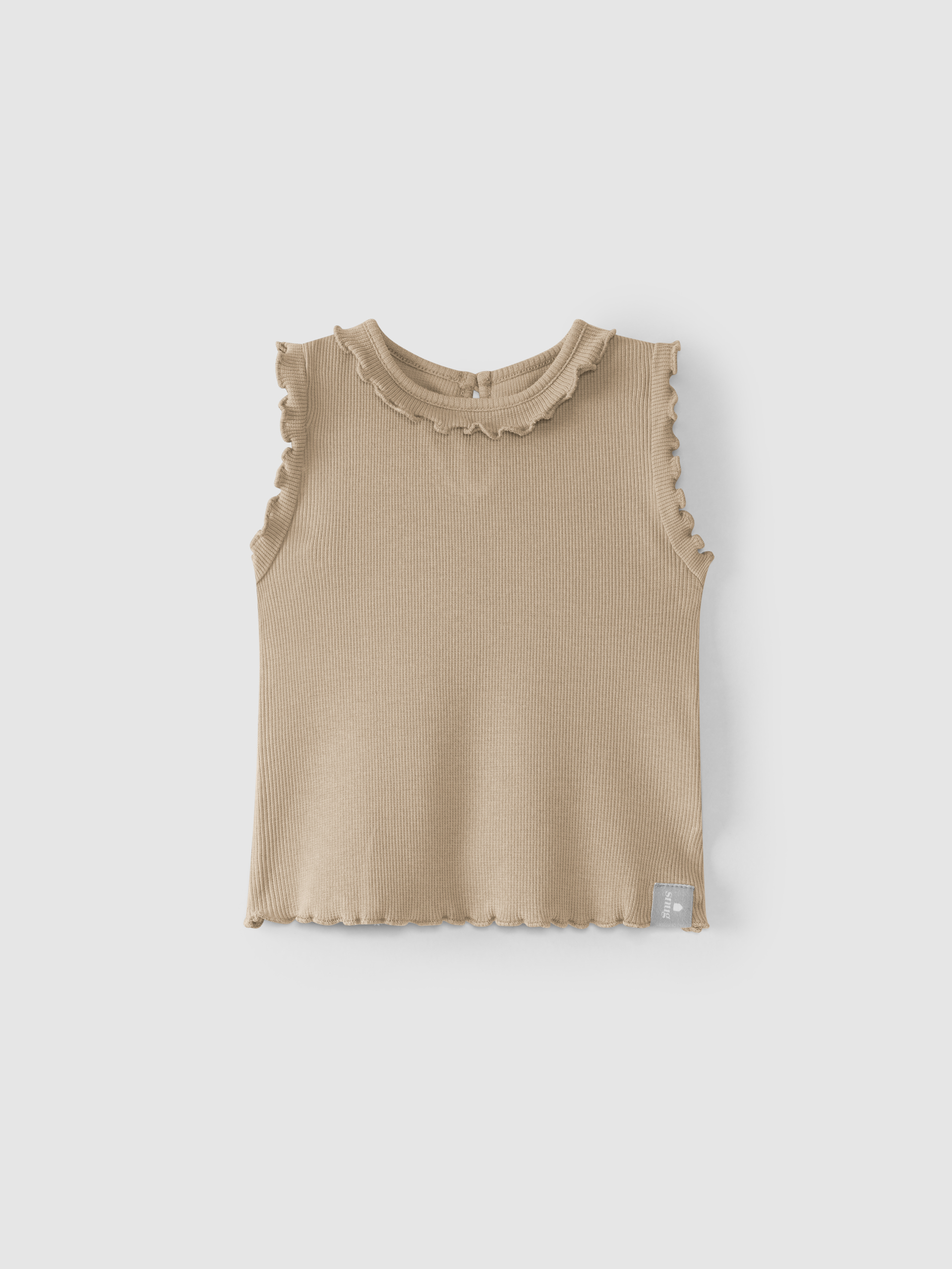 Singlet malha canelada com folho