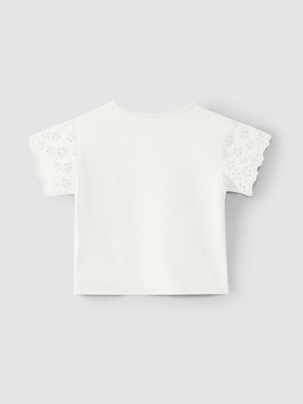 T-shirt sleeves English embroidery T-shirt sleeves English embroidery
