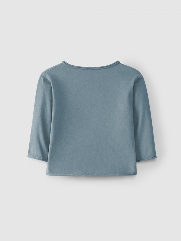 Longsleeve lisa com bolso