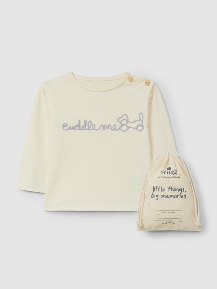 Longsleeve "Cuddle me" com saco oferta