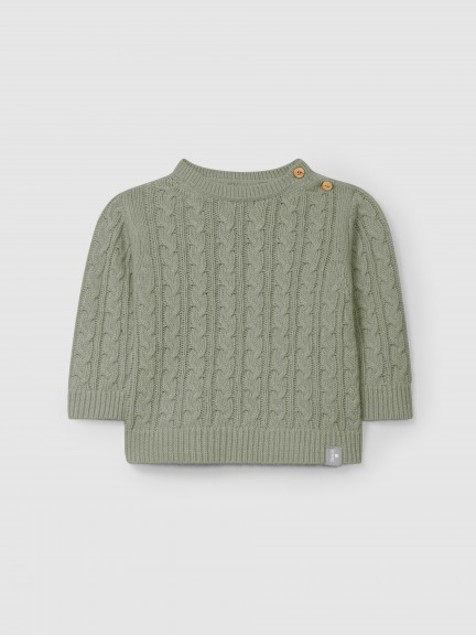 Jumper in plaited knit