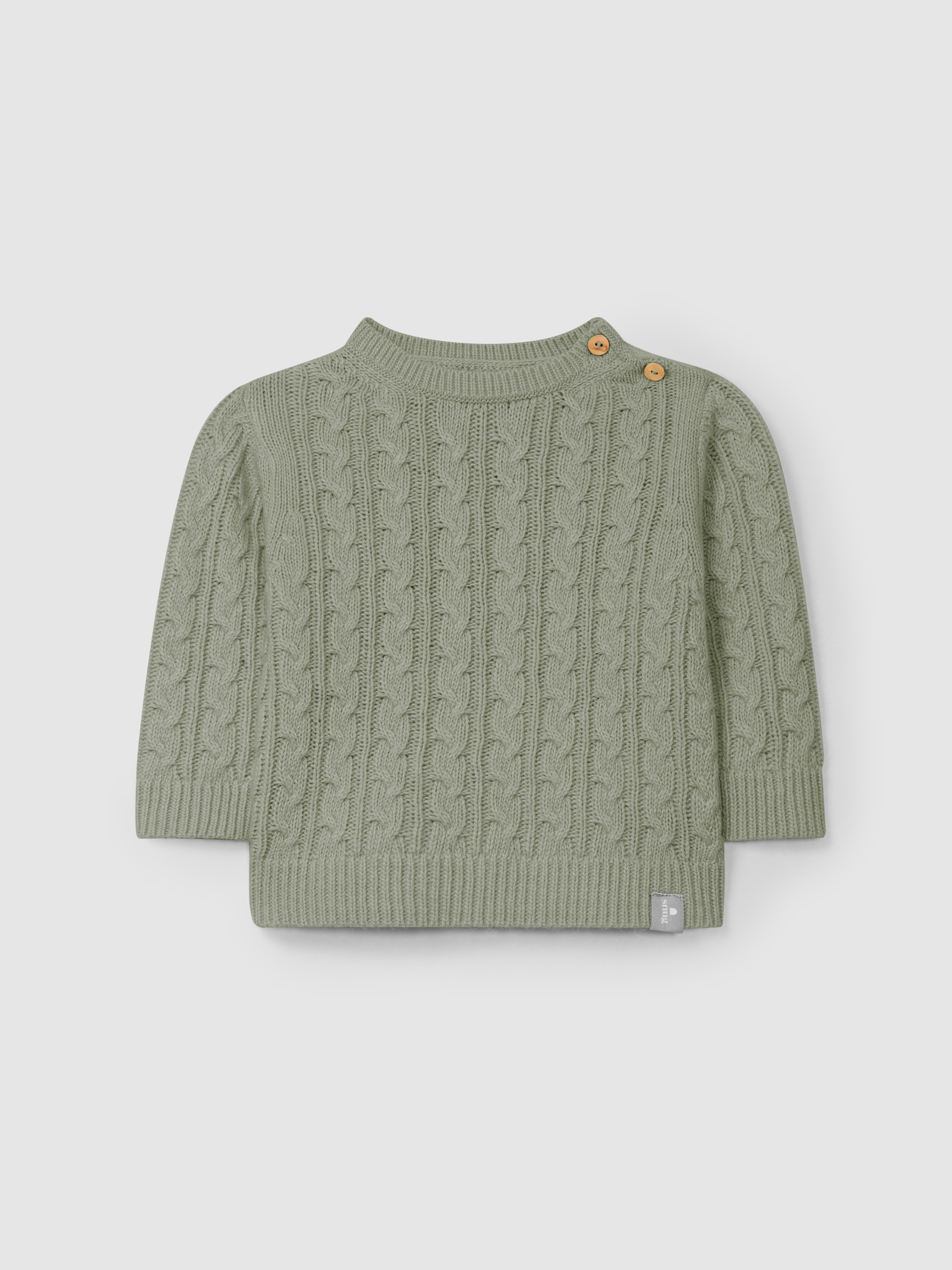 Camisola tricotada em malha entrançada