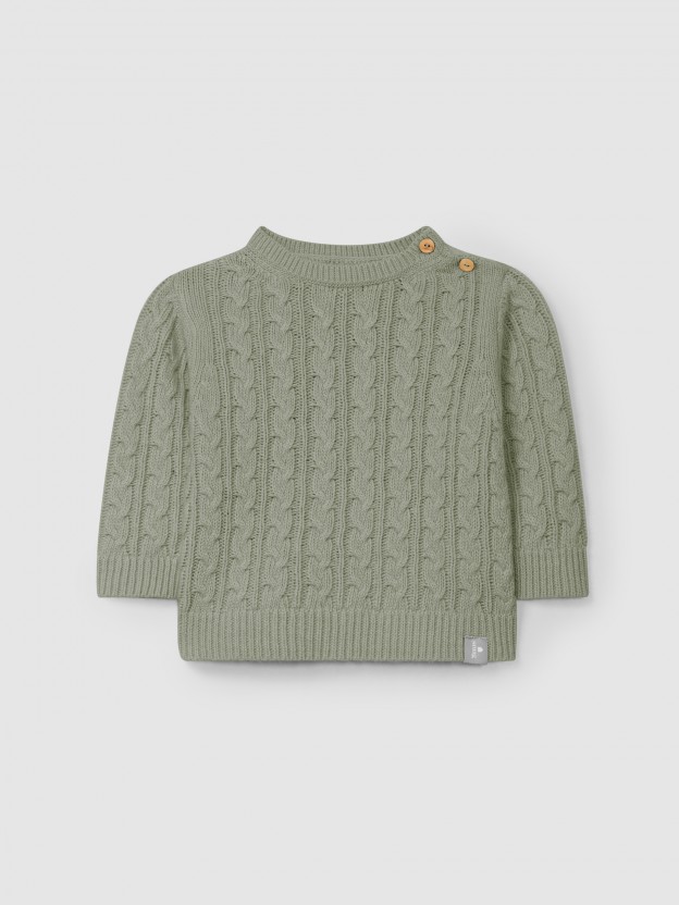 Jumper in plaited knit