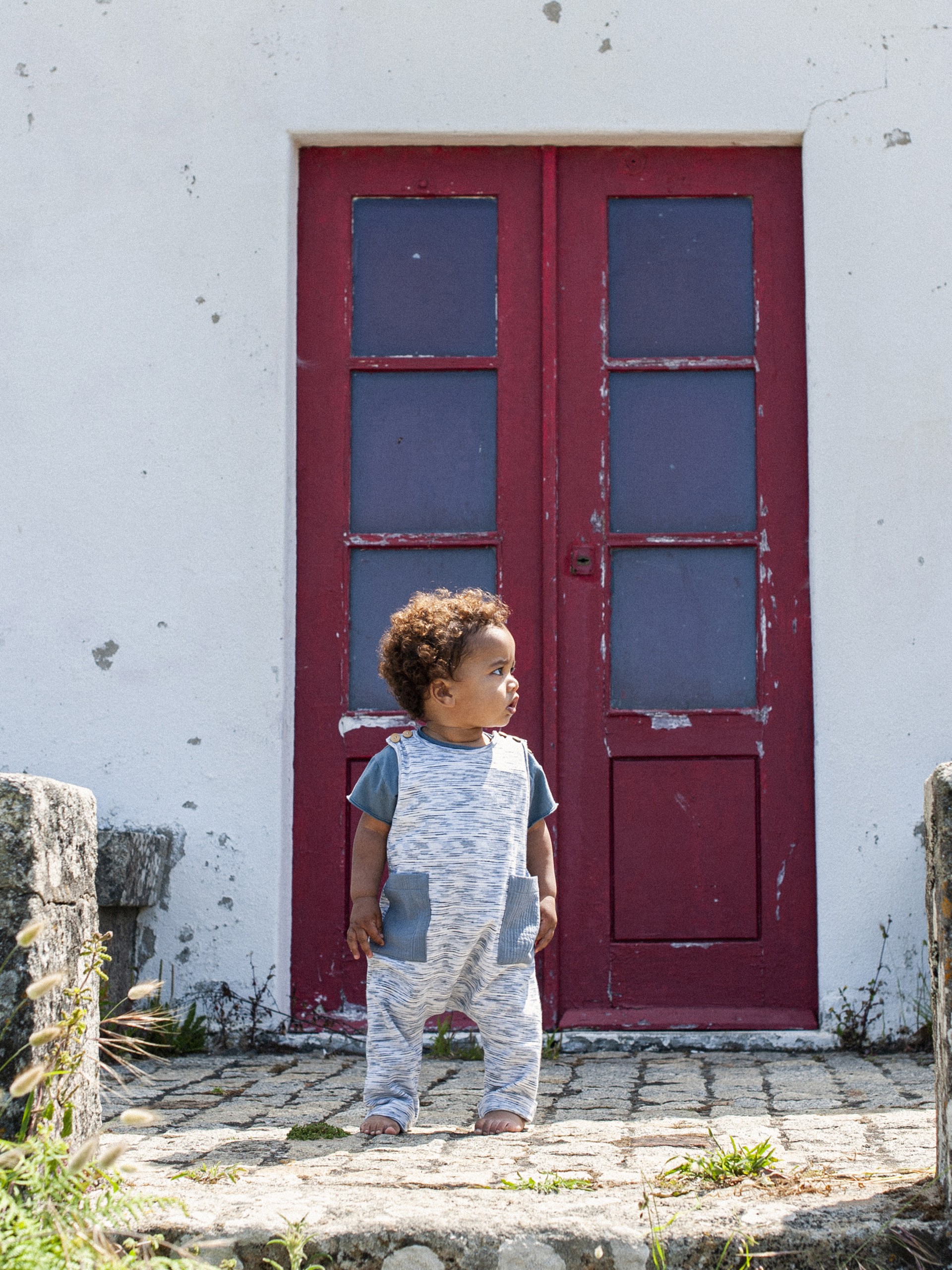 Macacão com bolsos em jersey