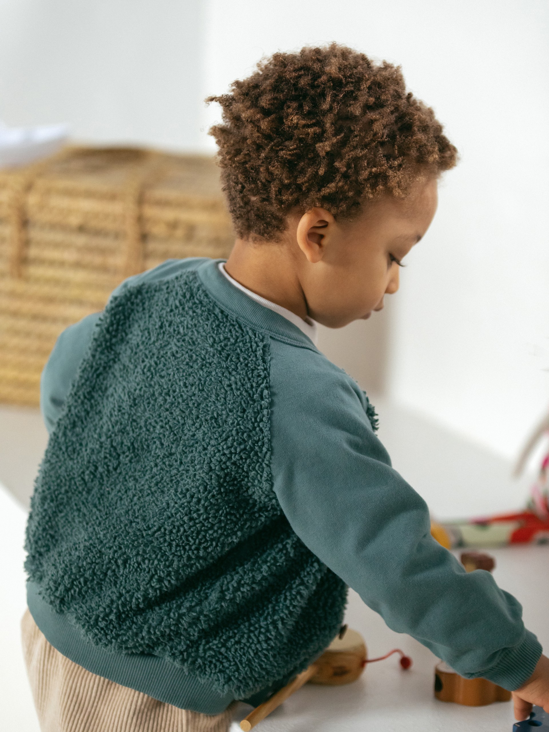 Casaco com pelo de algodão orgânico