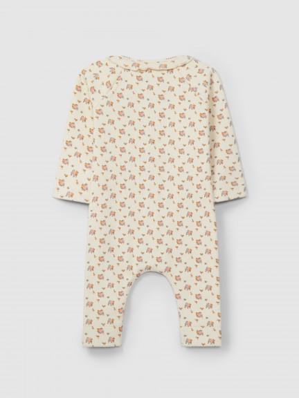 Trajecito flores con cuello de volante Trajecito flores con cuello de volante