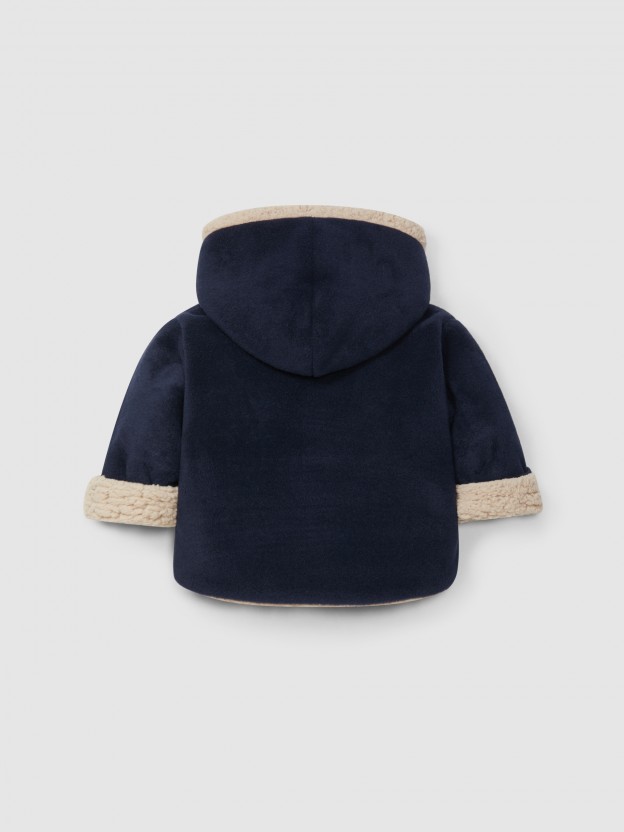 Fleece hooded jacket