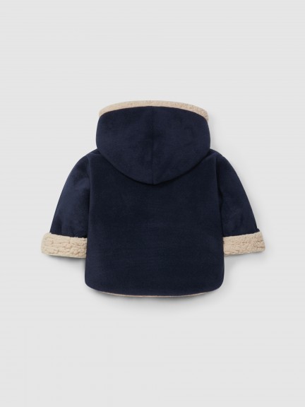 Casaco polar com capuz Casaco polar com capuz