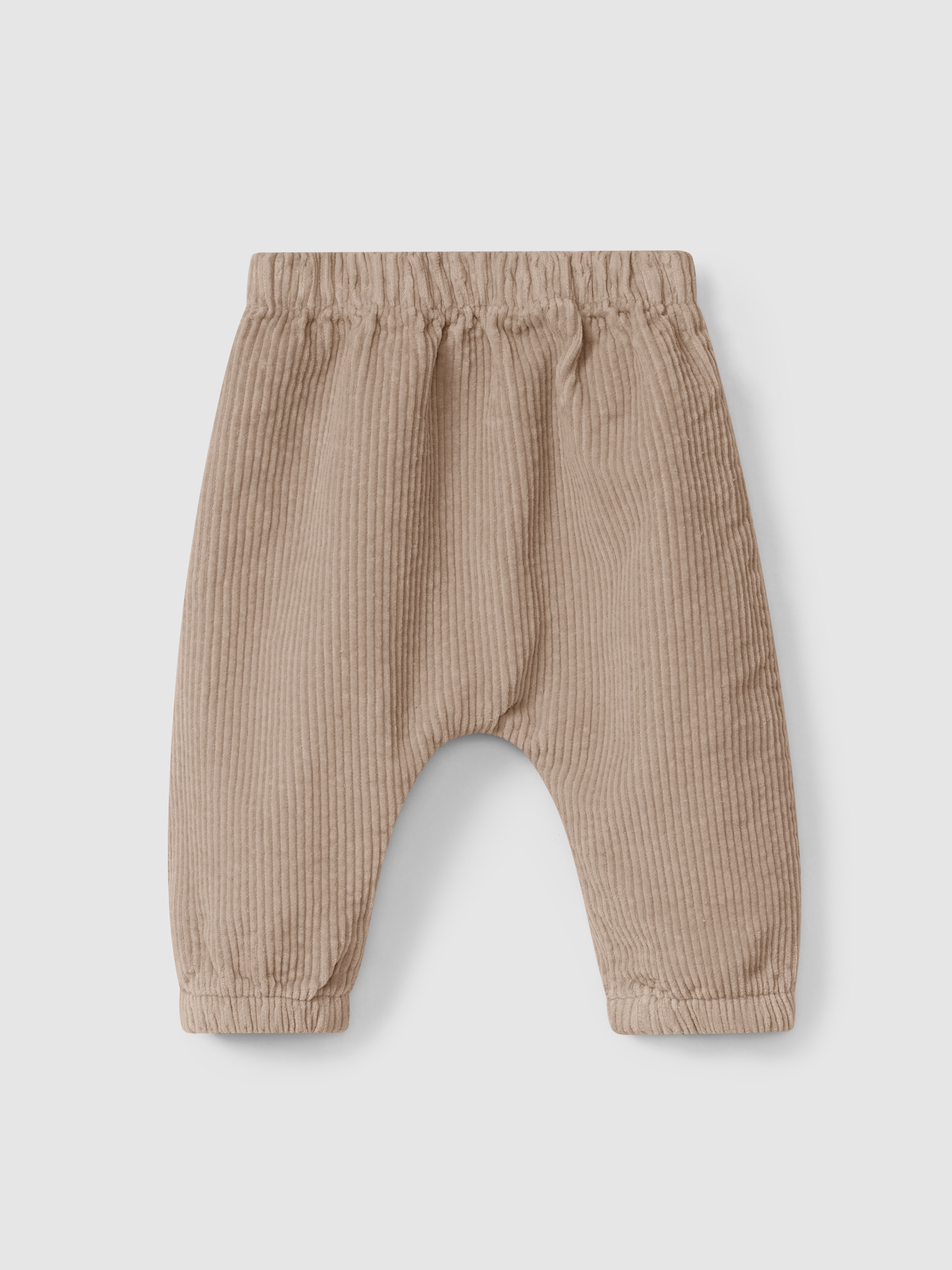 Pantalón pull-up en terciopelo de algodón orgánico