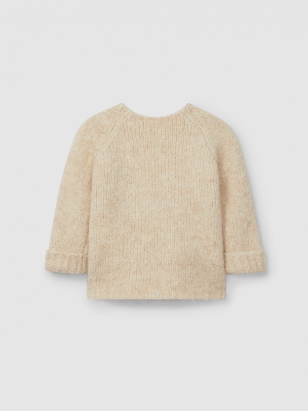 Plain knitted jumper