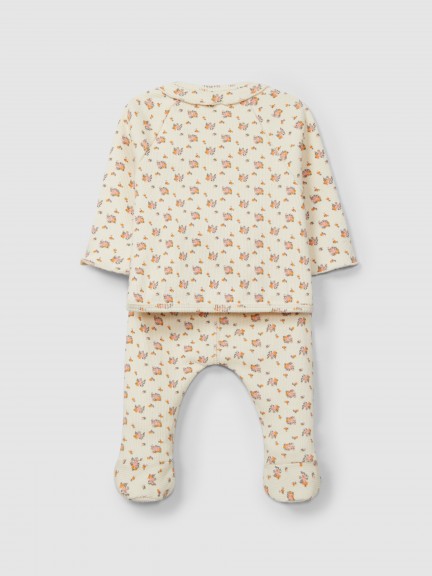 Conjunto de duas peças flores Conjunto de duas peças flores