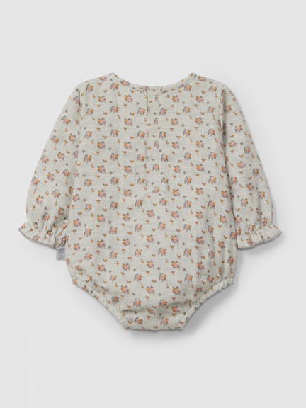 Triple gauze floral bodysuit Triple gauze floral bodysuit