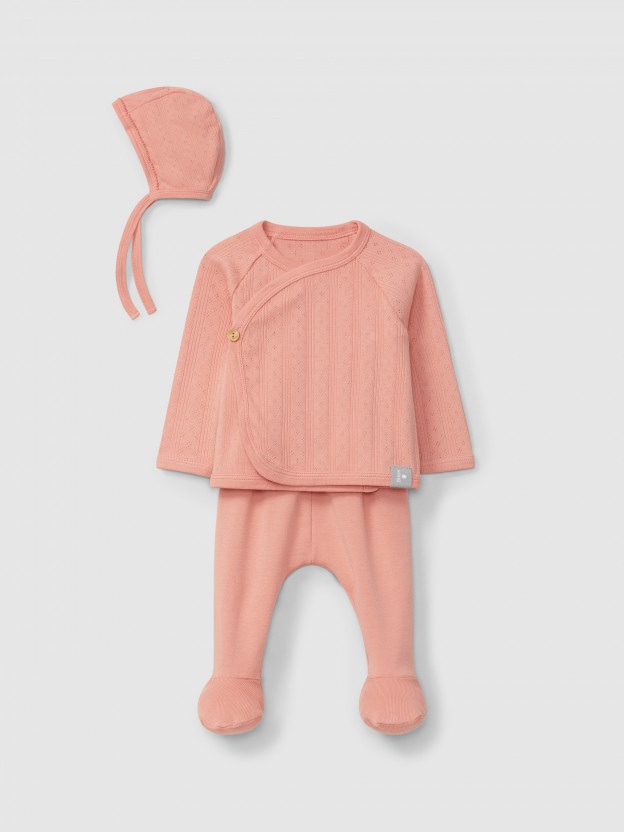 Conjunto de três peças ajour Conjunto de três peças ajour