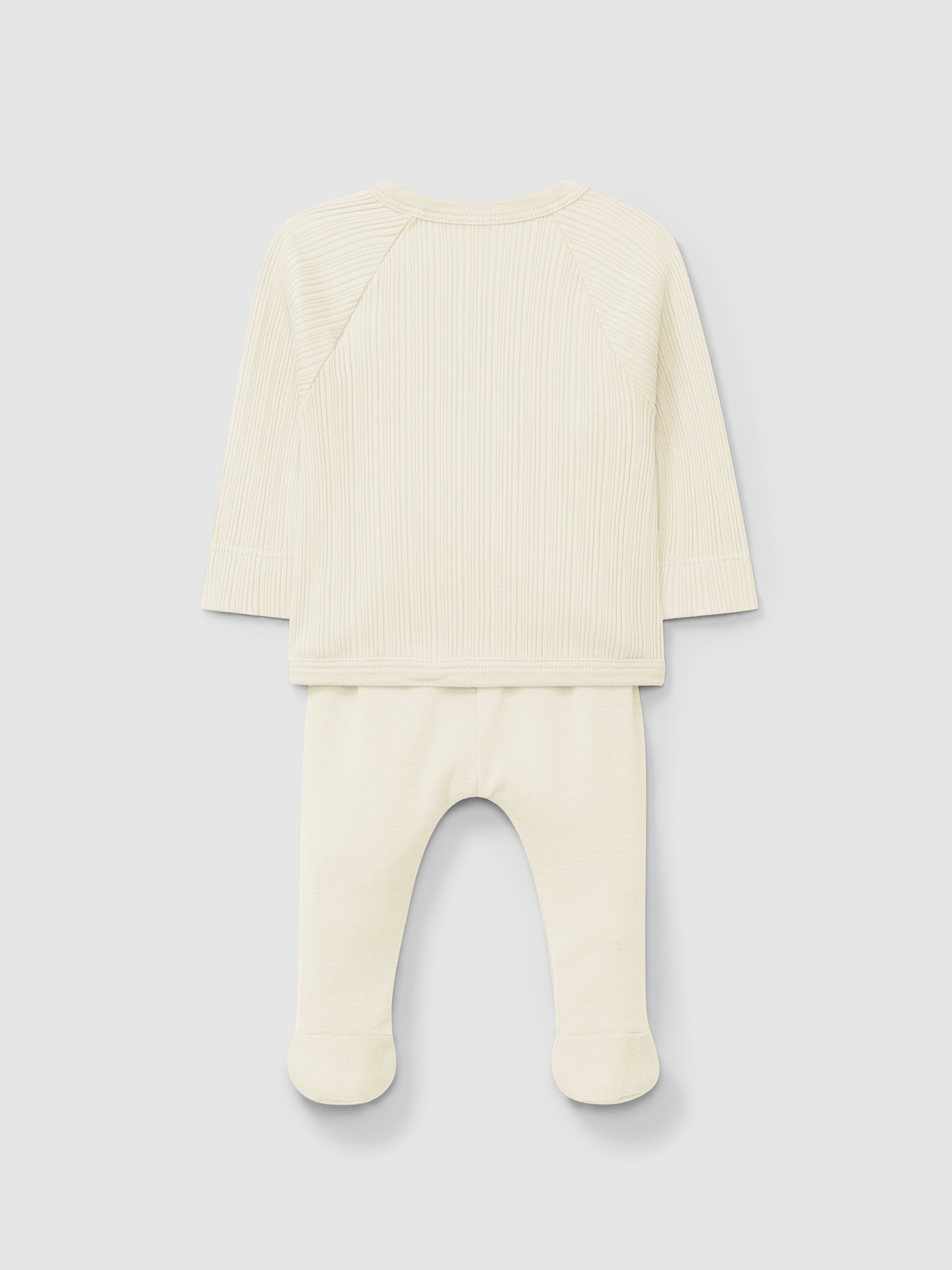 Three-piece set in ribbed jersey