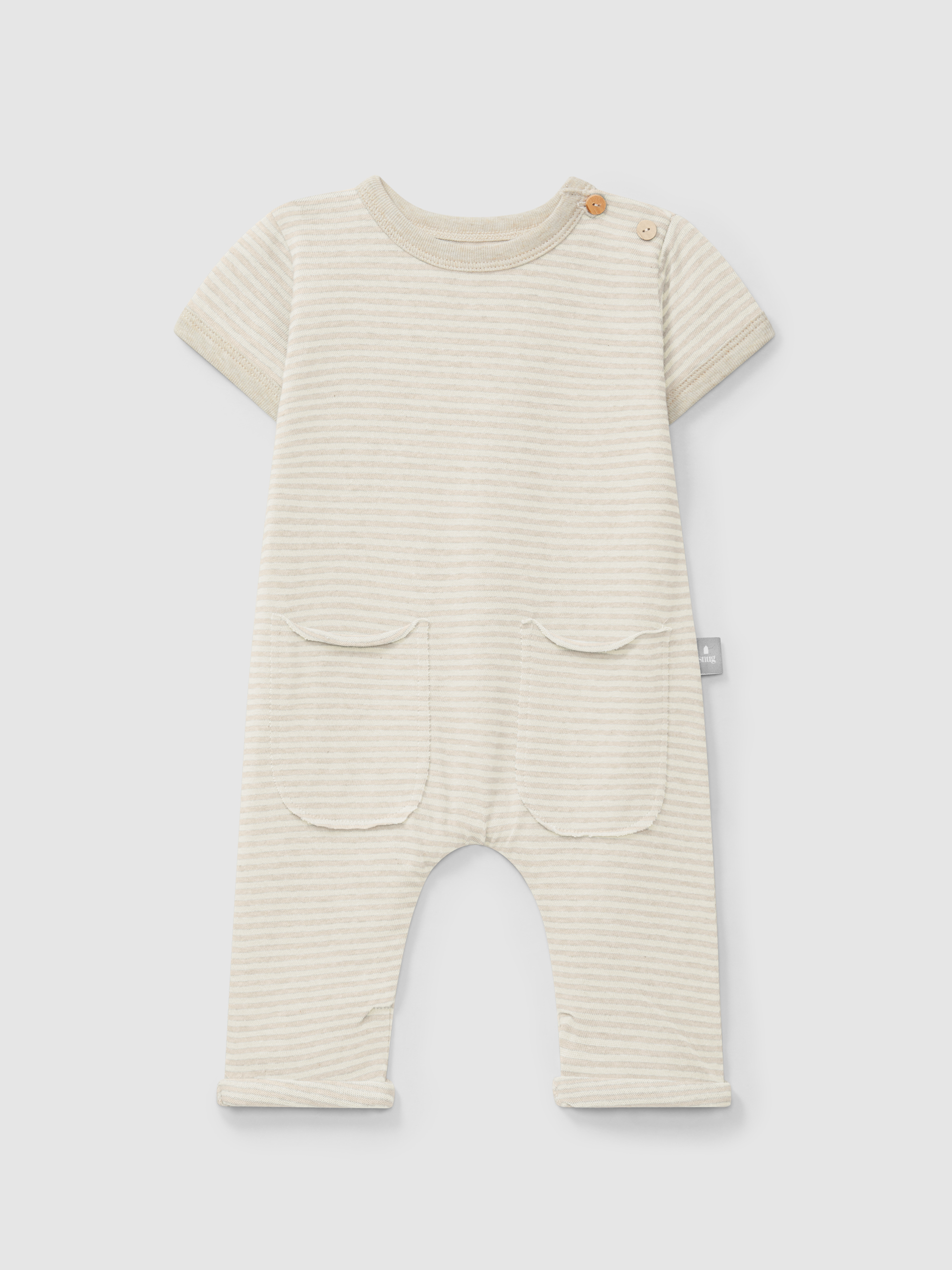 Macacão de riscas em algodão