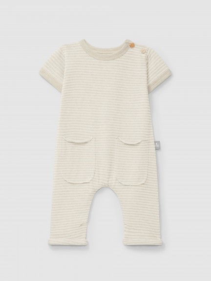 Cotton striped jumpsuit