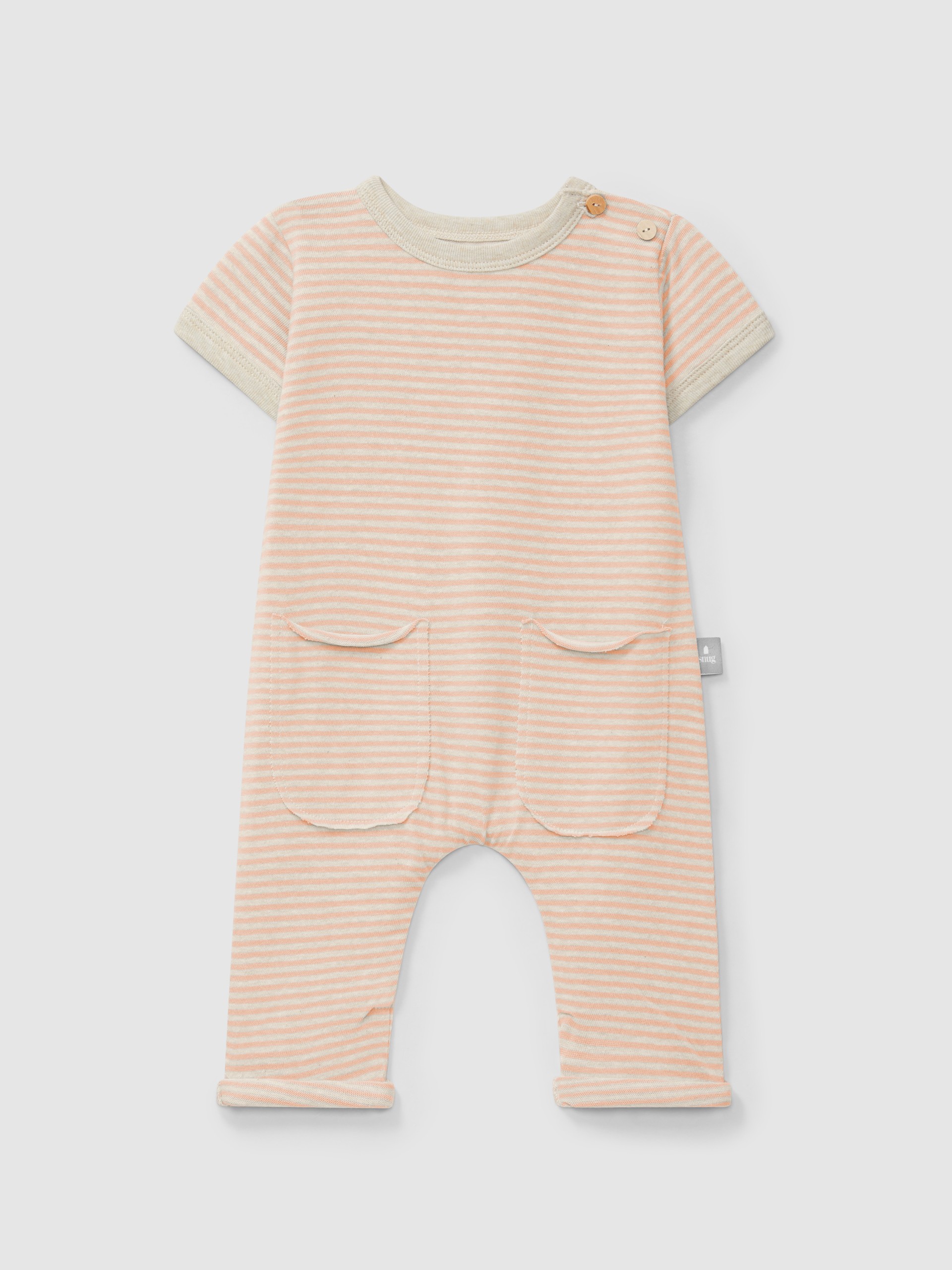 Macacão de riscas em algodão