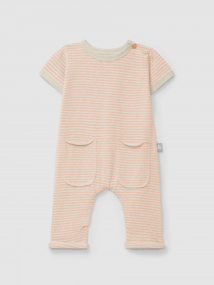 Cotton striped jumpsuit
