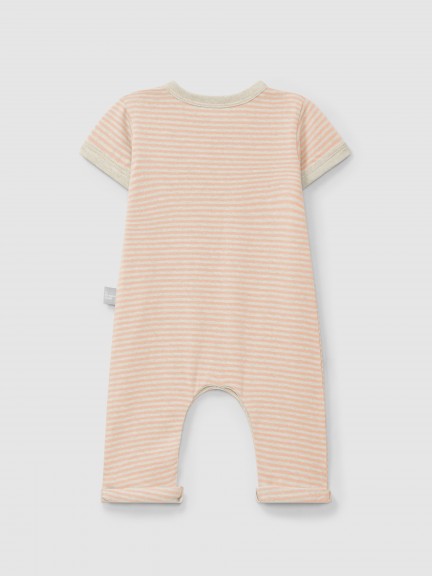 Macacão de riscas em algodão Macacão de riscas em algodão