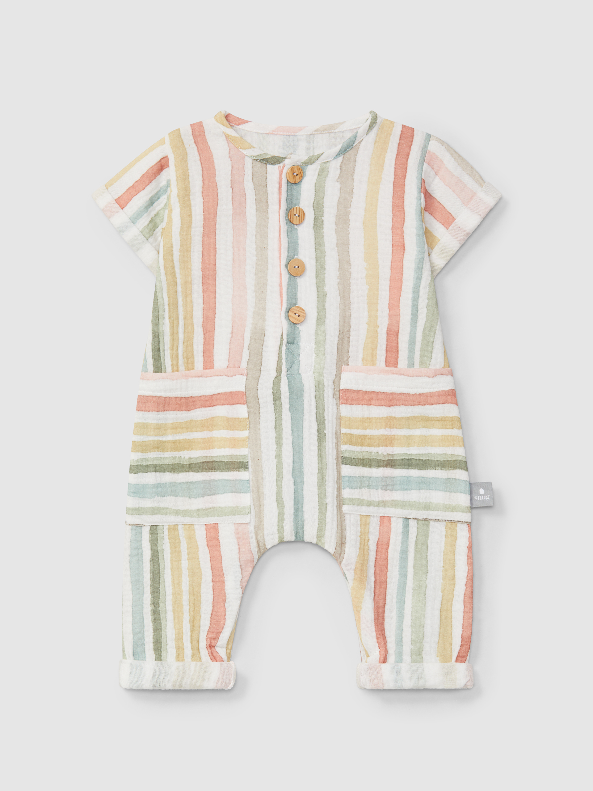 Multi-colour striped jumpsuit