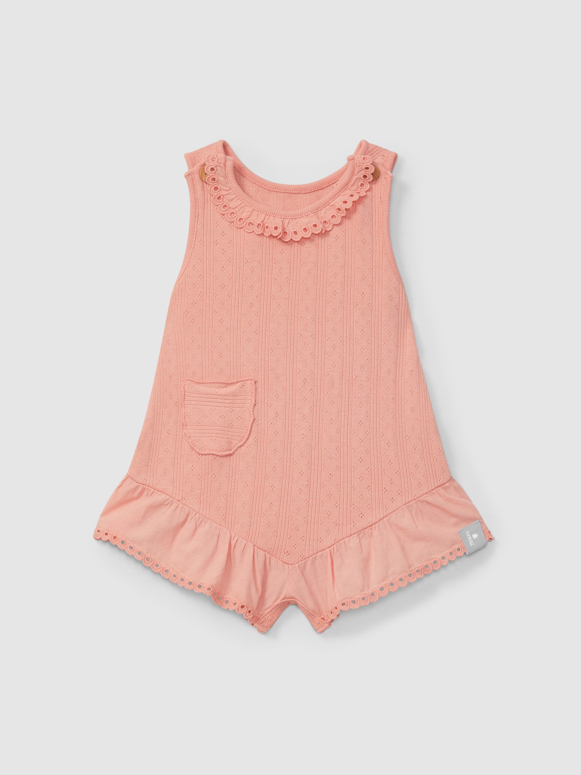 Mono ajour con bordado inglés