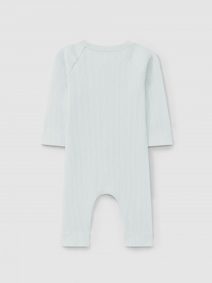 Trajecito con bolsillo en punto acanalado Trajecito con bolsillo en punto acanalado