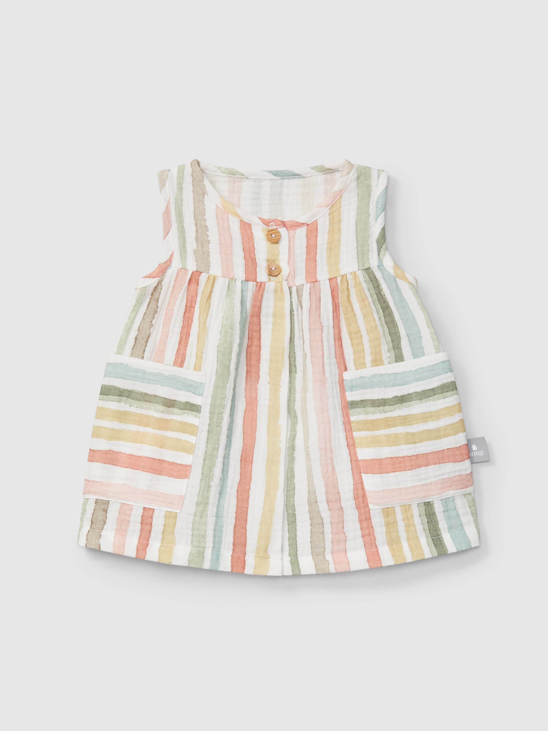 Multi-colour striped dress