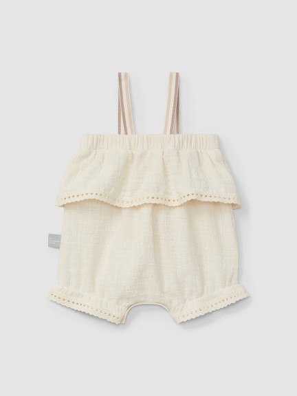 Fofo com detalhes de folho com renda Fofo com detalhes de folho com renda