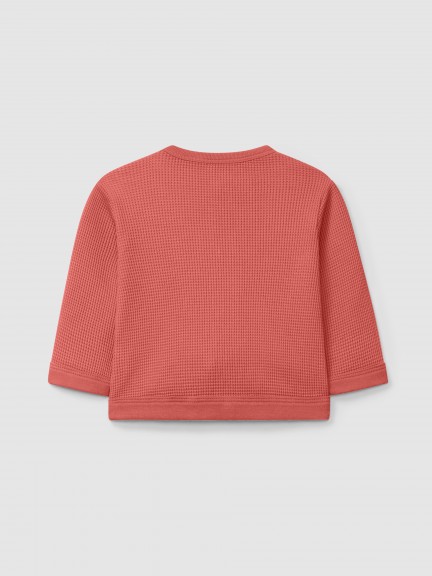 Casaco em malha waffle Casaco em malha waffle