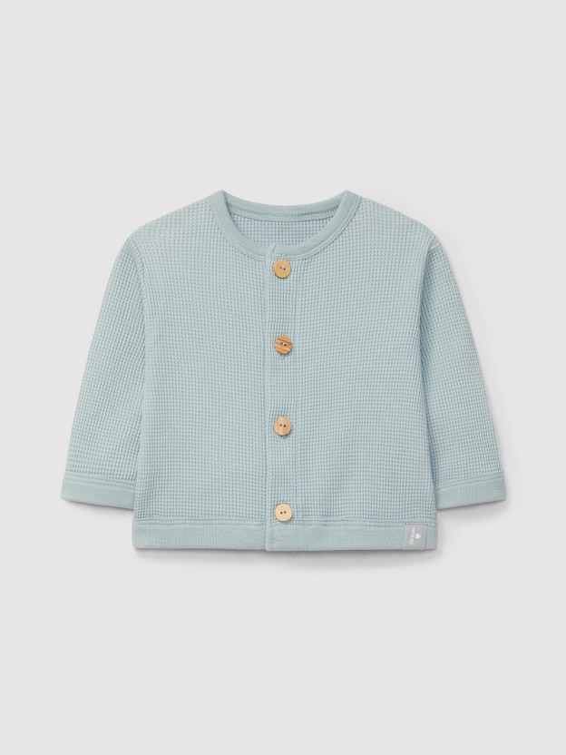 Waffle weave jacket