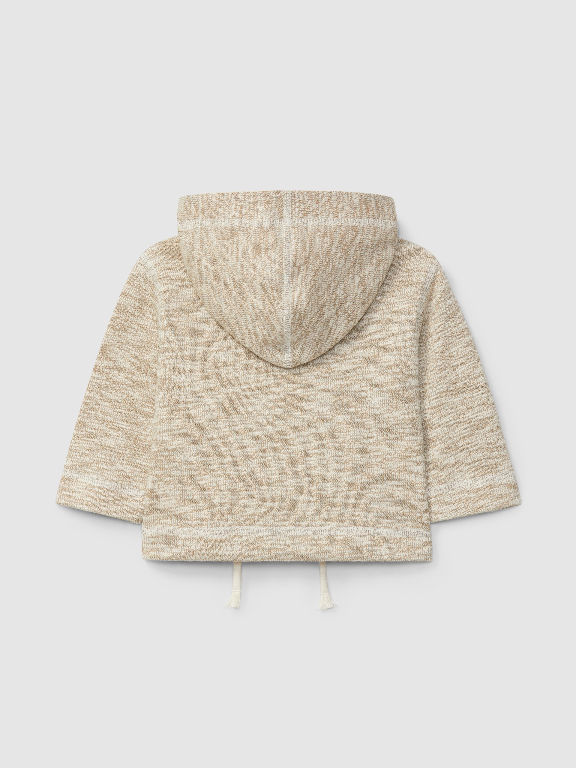 Jersey knit-effect hooded jacket