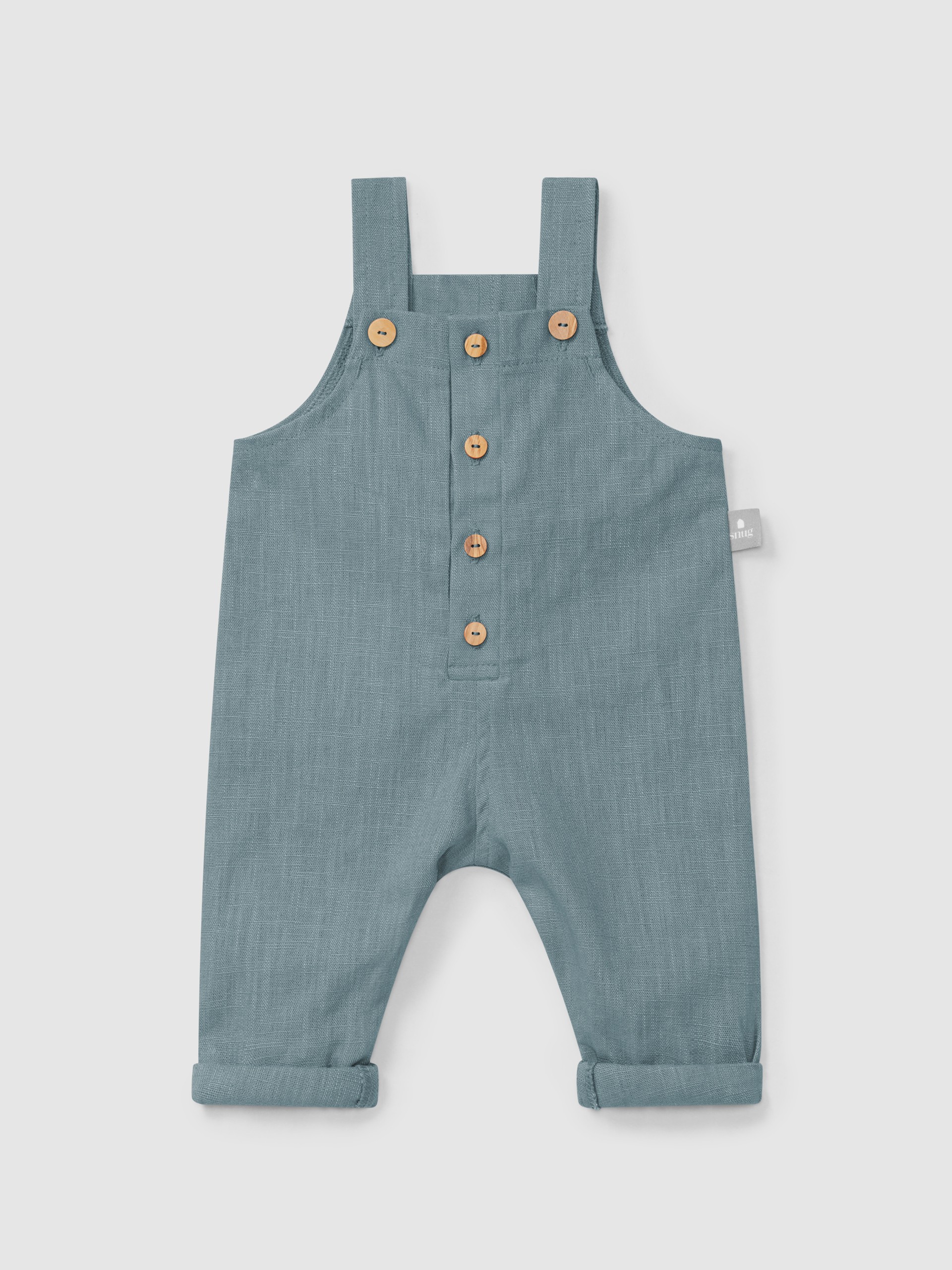 Jardineiras lisas em linho com algodão