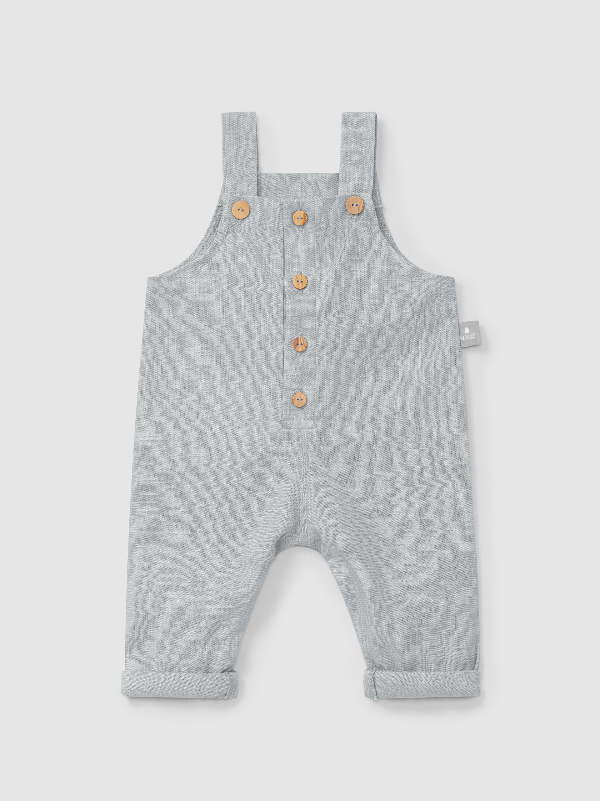 Jardineiras lisas em linho com algodão