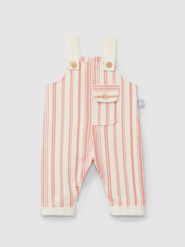 Printed plush dungarees Printed plush dungarees