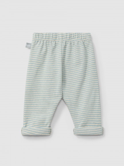 Cotton striped pull-up pants Cotton striped pull-up pants