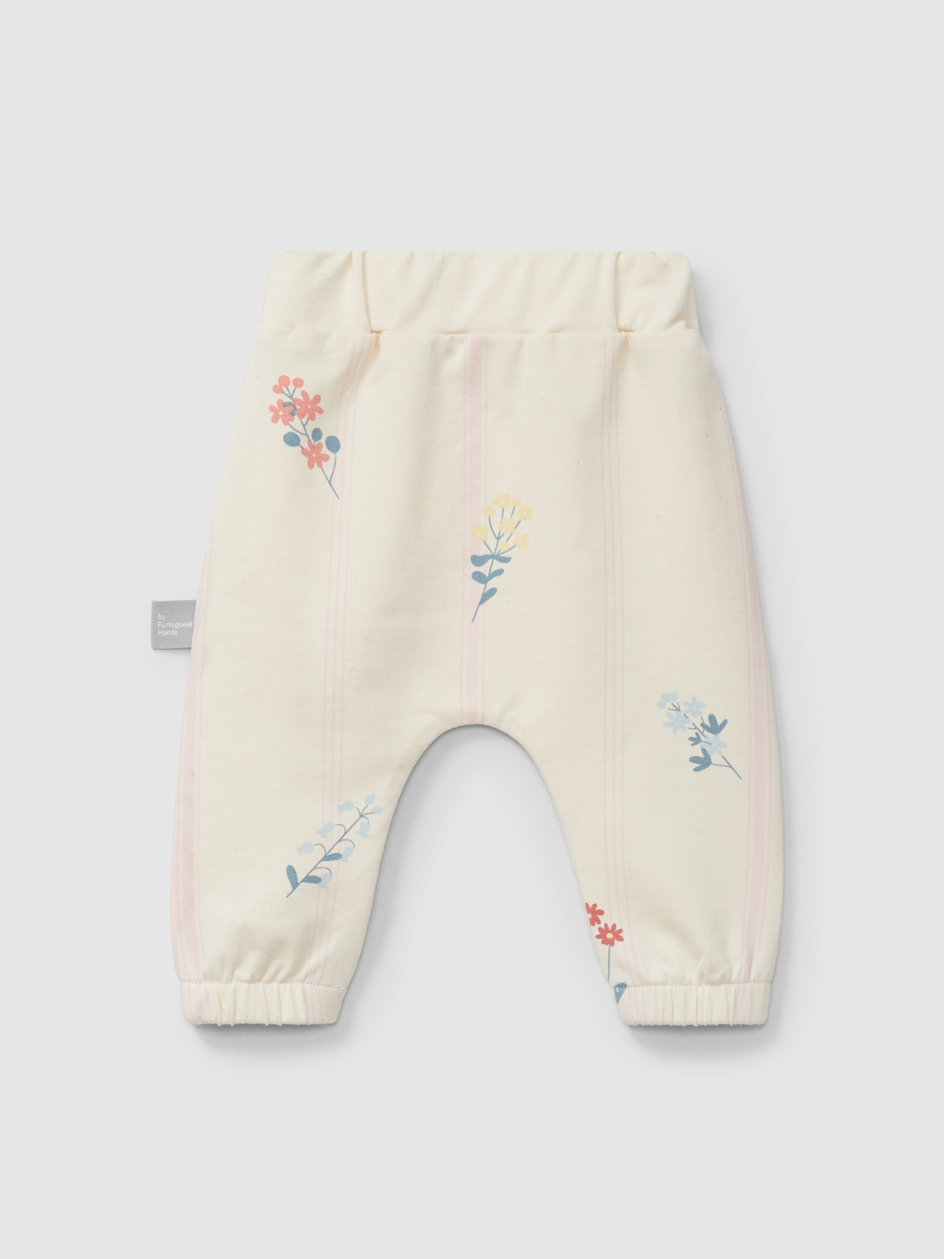 Calças pull-up em felpa estampada