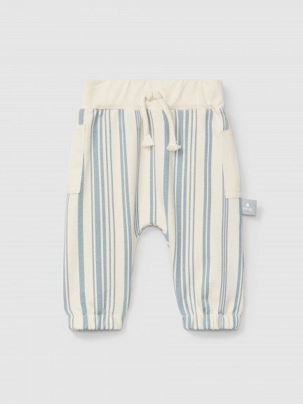 Calas pull-up em felpa estampada