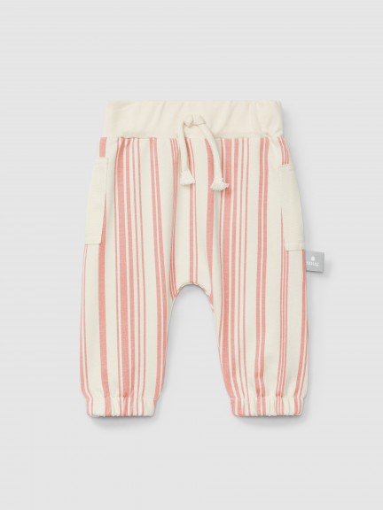 Calas pull-up em felpa estampada