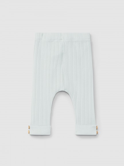 Leggings em malha canelada Leggings em malha canelada